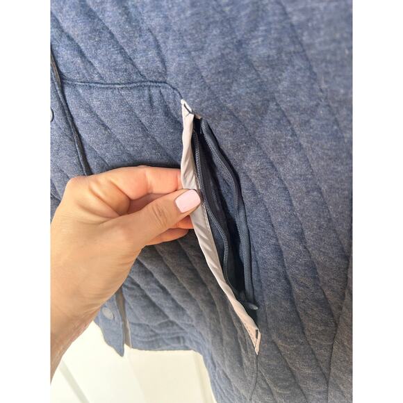 Orvis‎ Women's 100% Cotton Outdoor Quilted Vest Sleeveless Hiking Blue Large - Picture 5 of 9